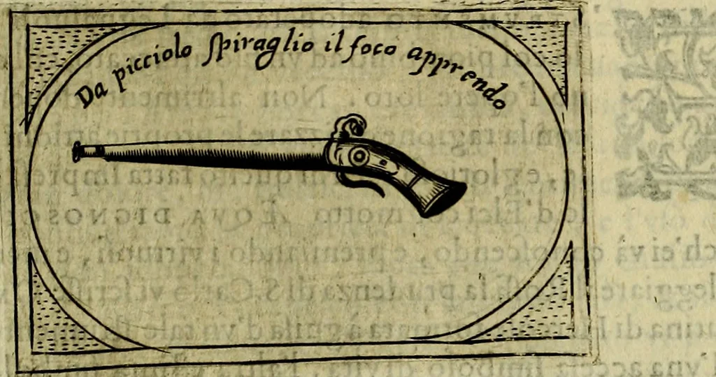 An illustration from Teatro d'imprese, 1623, leaf 280