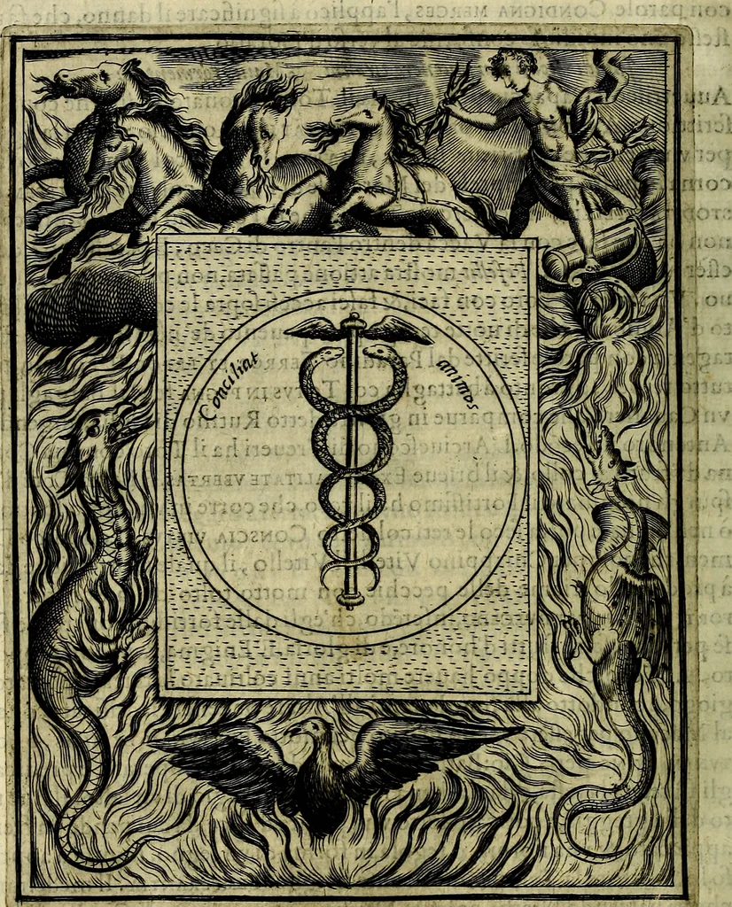 An illustration from Teatro d'imprese, 1623, leaf 329