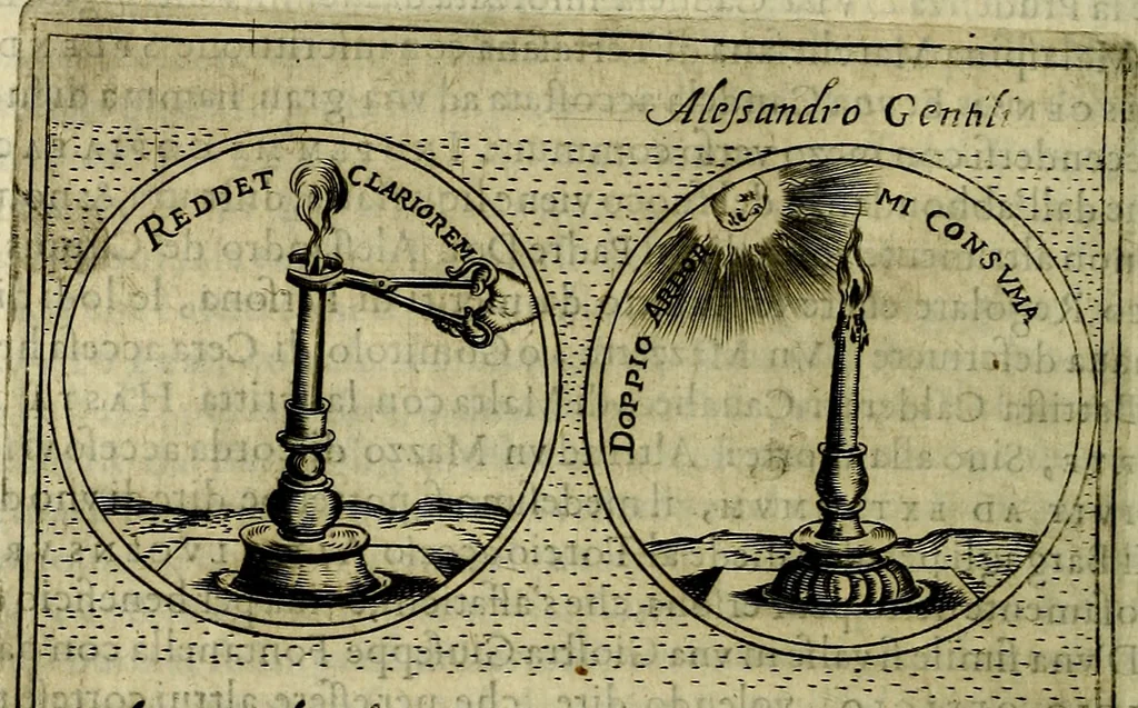 An illustration from Teatro d'imprese, 1623, leaf 345