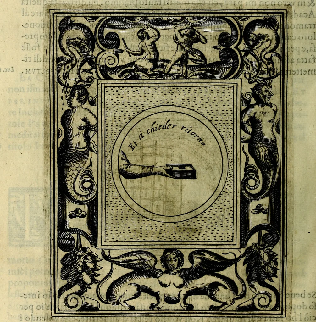 An illustration from Teatro d'imprese, 1623, leaf 373