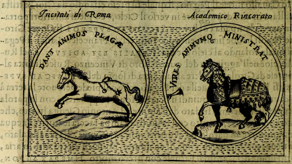 An illustration from Teatro d'imprese, 1623, leaf 381