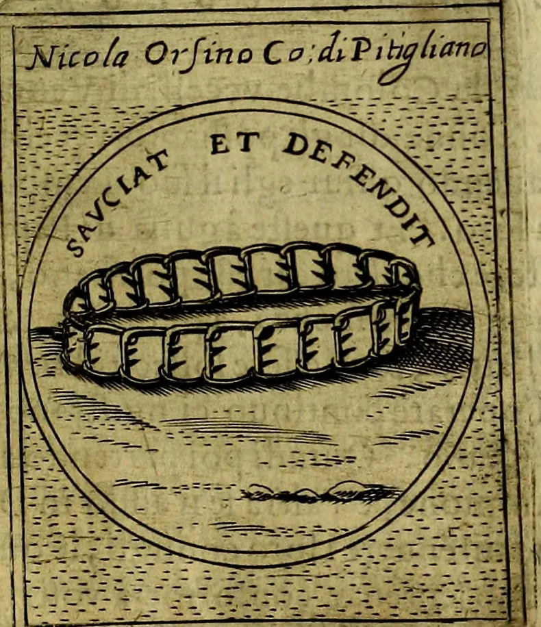 An illustration from Teatro d'imprese, 1623, leaf 414