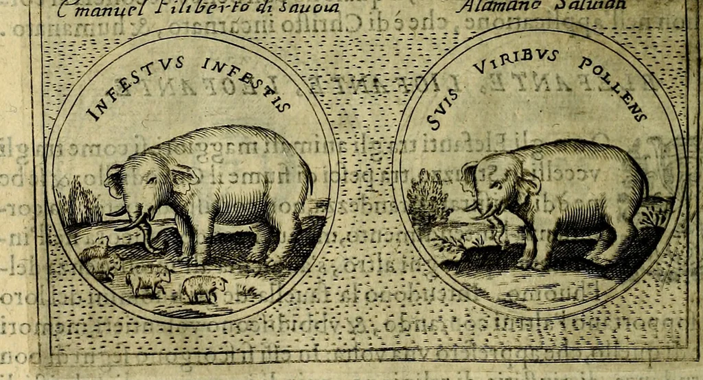 An illustration from Teatro d'imprese, 1623, leaf 479