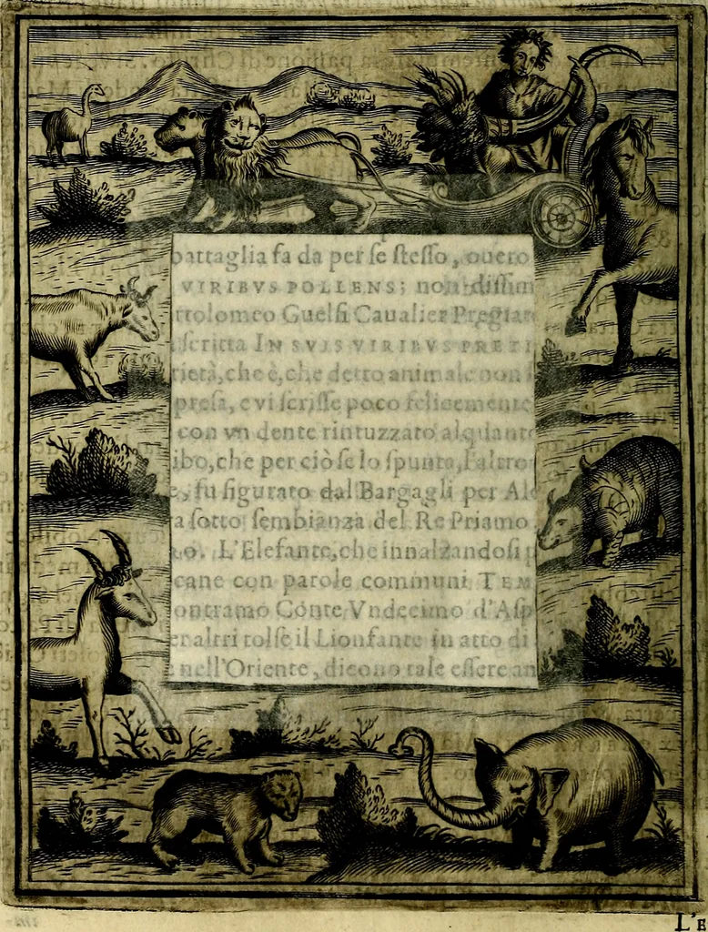 An illustration from Teatro d'imprese, 1623, leaf 483