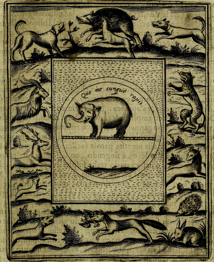 An illustration from Teatro d'imprese, 1623, leaf 484