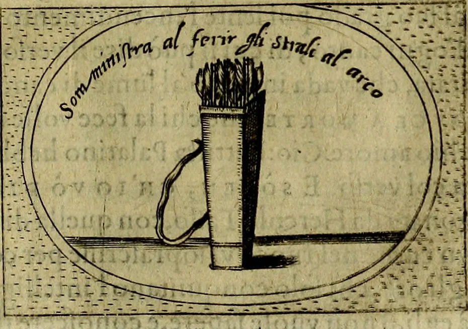 An illustration from Teatro d'imprese, 1623, leaf 492