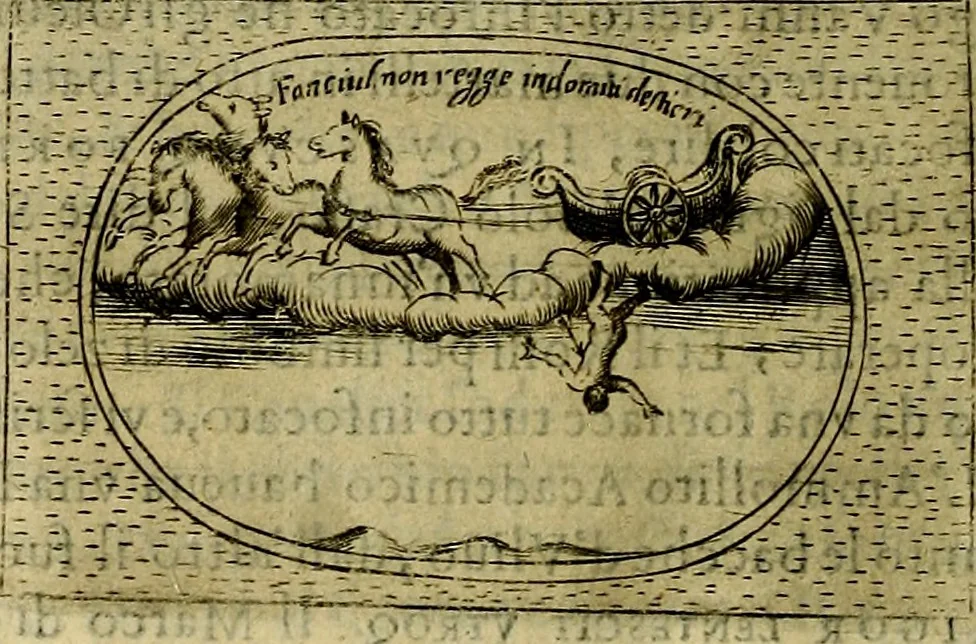 An illustration from Teatro d'imprese, 1623, leaf 499