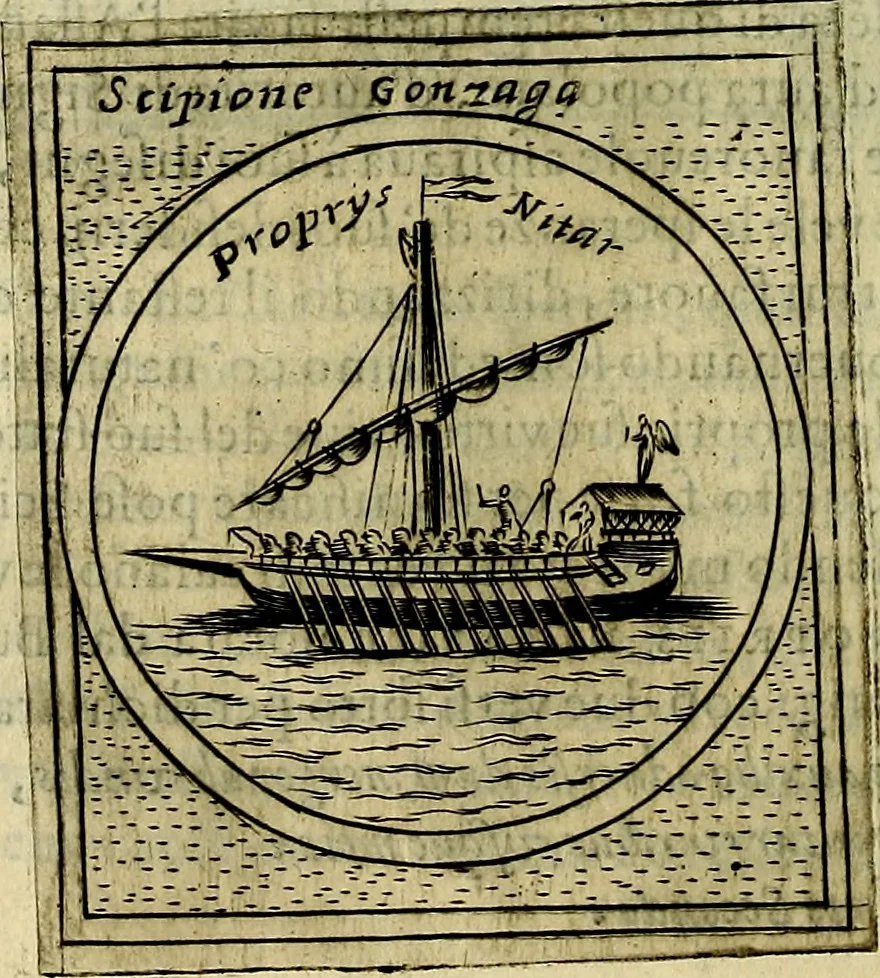 An illustration from Teatro d'imprese, 1623, leaf 537