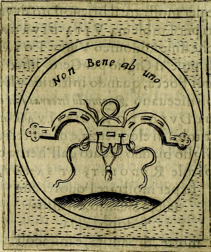 An illustration from Teatro d'imprese, 1623, leaf 551