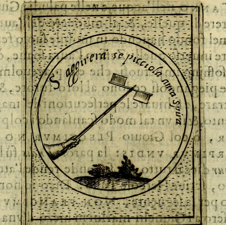 An illustration from Teatro d'imprese, 1623, leaf 554
