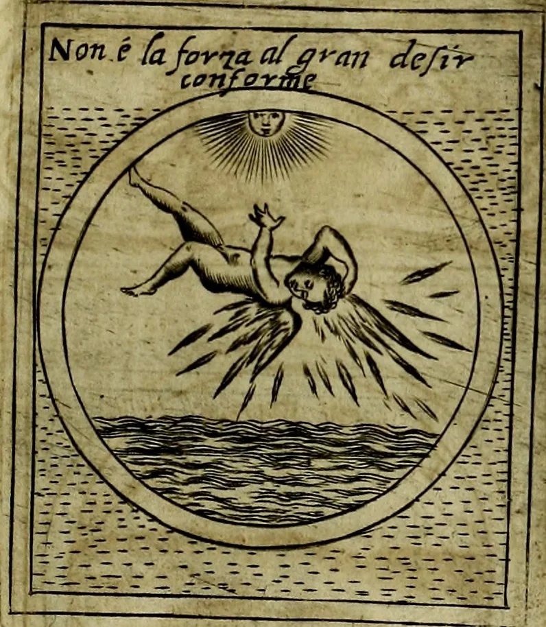 An illustration from Teatro d'imprese, 1623, leaf 592
