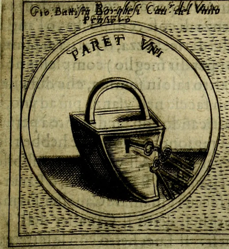 An illustration from Teatro d'imprese, 1623, leaf 638
