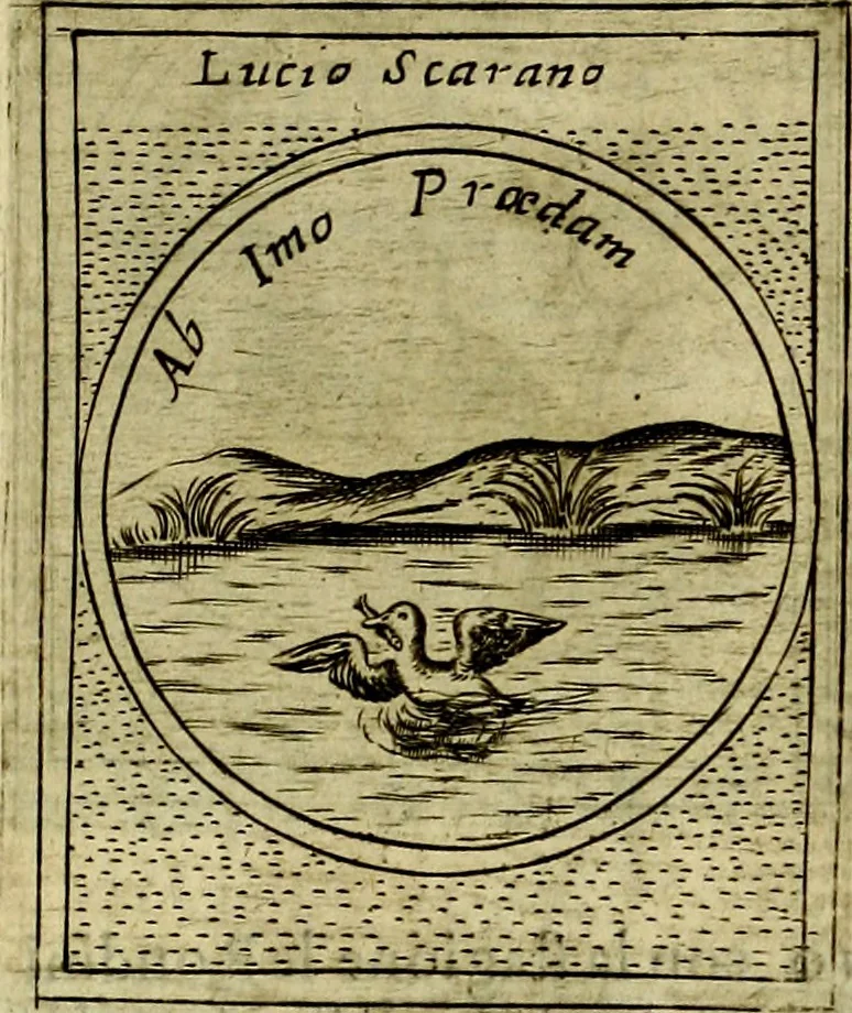An illustration from Teatro d'imprese, 1623, leaf 666