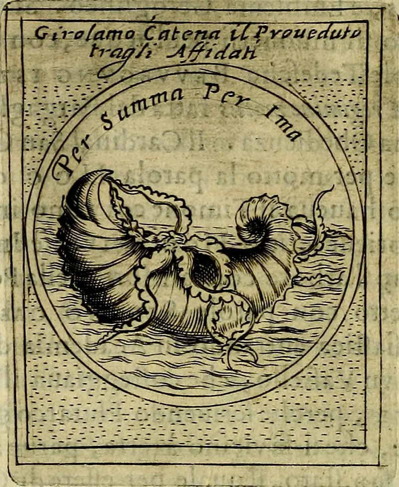 An illustration from Teatro d'imprese, 1623, leaf 697