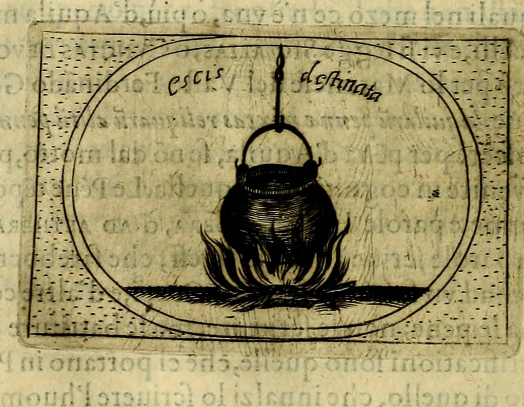 An illustration from Teatro d'imprese, 1623, leaf 735