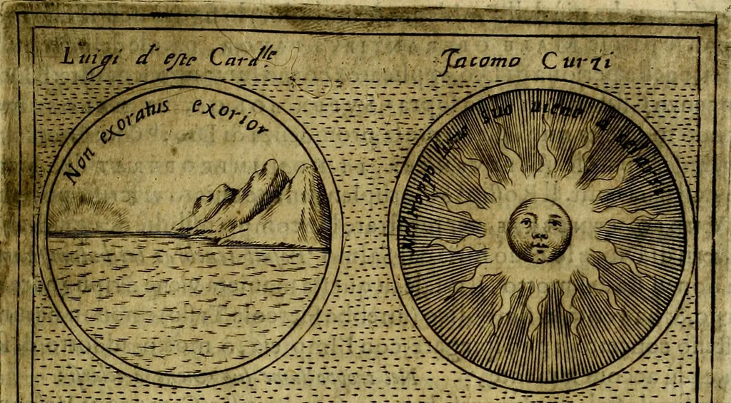 An illustration from Teatro d'imprese, 1623, leaf 826