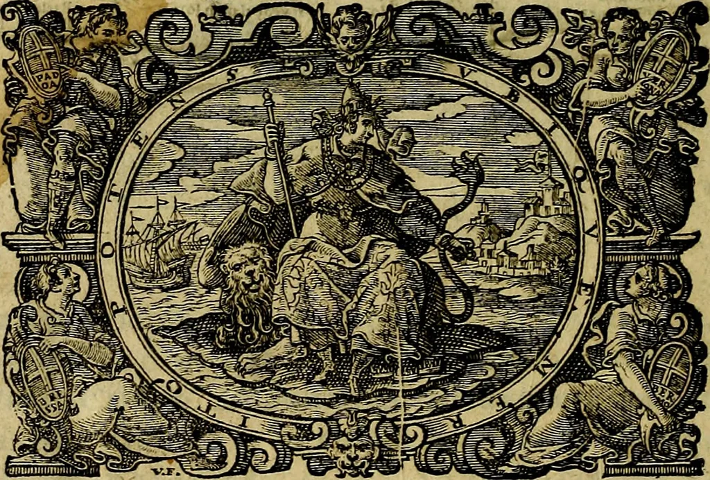 An illustration from Teatro d'imprese, 1623, leaf 913