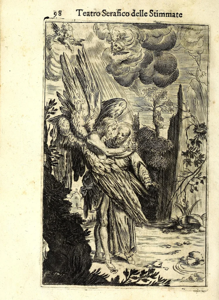 An illustration from Teatro serafico delle stimmate di Christo, impresse nel santo, immaculato, e virginal corpo del glorioso padre san Francesco, 1629, leaf 122