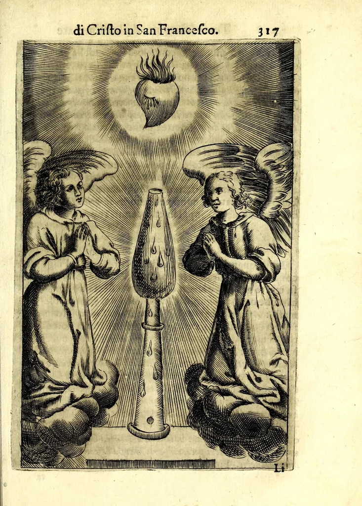 An illustration from Teatro serafico delle stimmate di Christo, impresse nel santo, immaculato, e virginal corpo del glorioso padre san Francesco, 1629, leaf 341