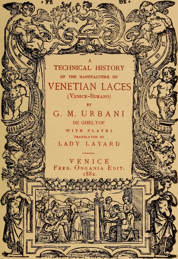 An illustration from A technical history of the manufacture of Venetian laces (Venice- Burano) / by G.M. Urbani de Gheltof ; translated by Lady Layard, 1882, leaf 10
