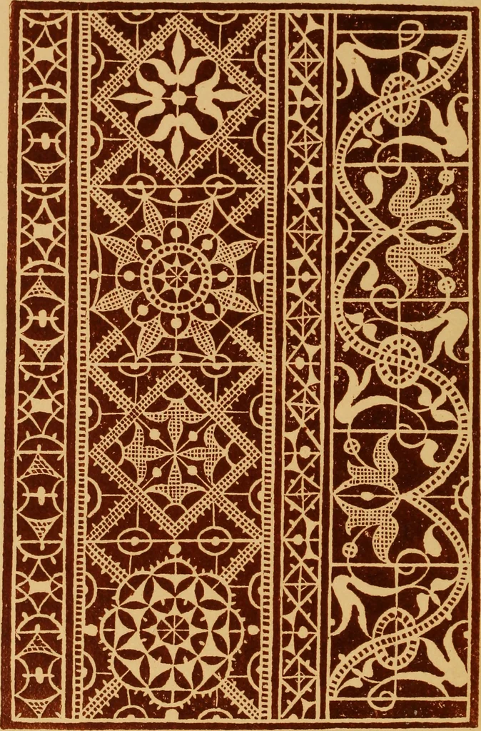 An illustration from A technical history of the manufacture of Venetian laces (Venice- Burano) / by G.M. Urbani de Gheltof ; translated by Lady Layard, 1882, leaf 37
