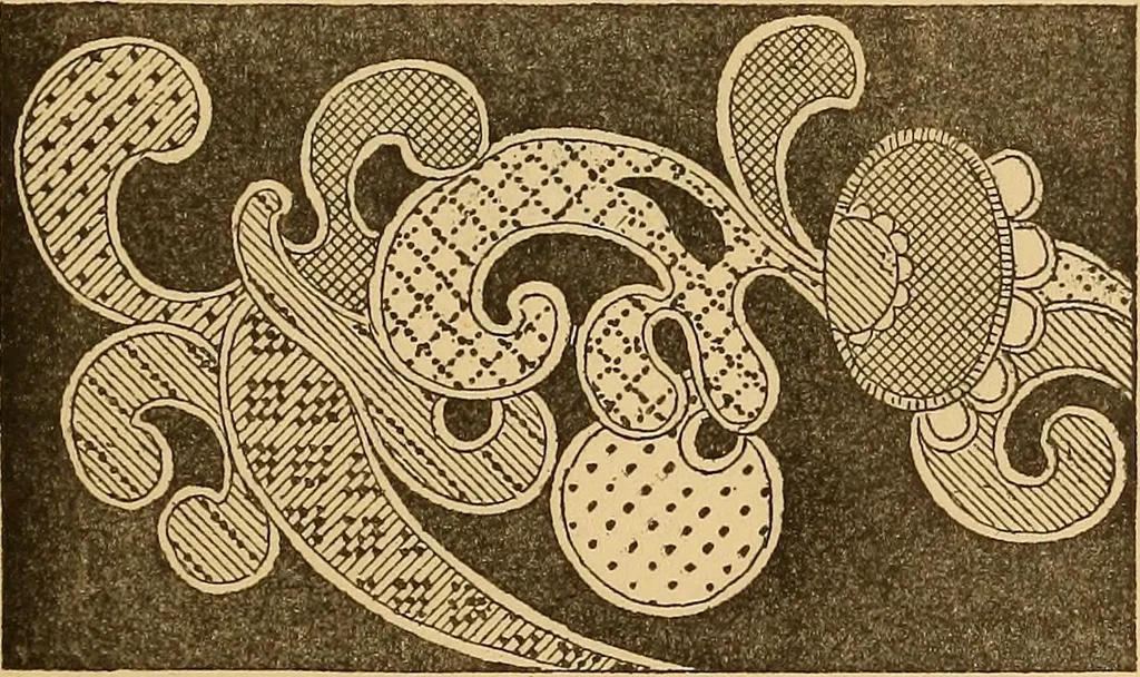 An illustration from A technical history of the manufacture of Venetian laces (Venice- Burano) / by G.M. Urbani de Gheltof ; translated by Lady Layard, 1882, leaf 48