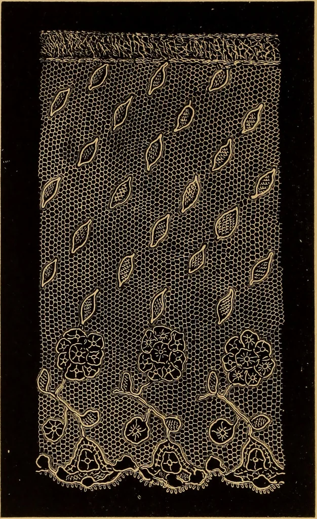 An illustration from A technical history of the manufacture of Venetian laces (Venice- Burano) / by G.M. Urbani de Gheltof ; translated by Lady Layard, 1882, leaf 51