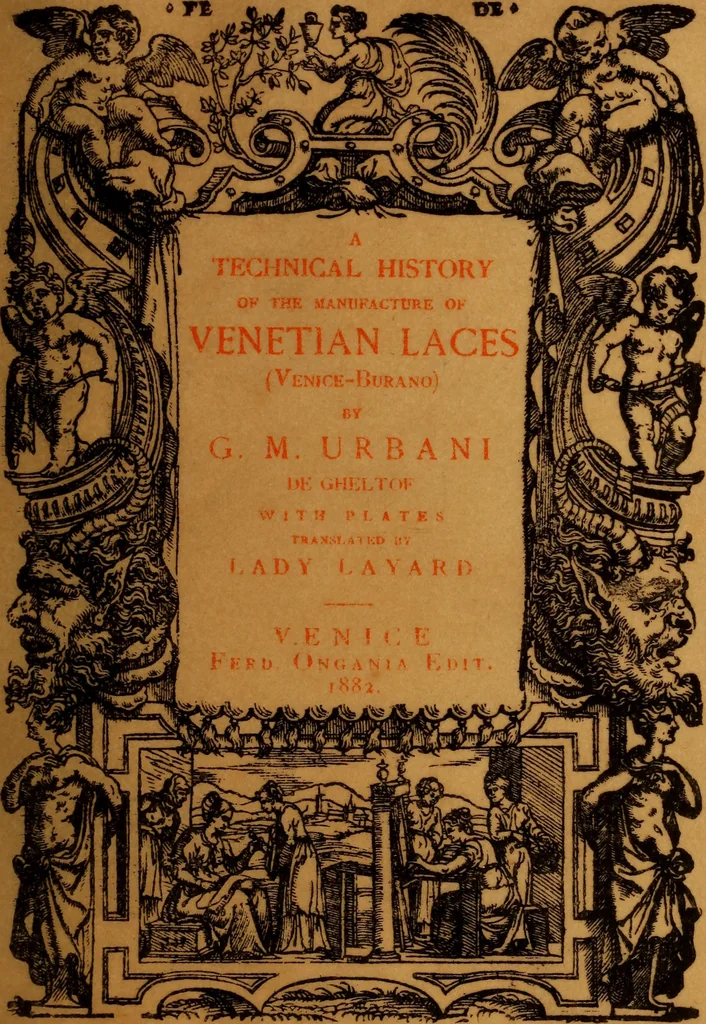 An illustration from A technical history of the manufacture of Venetian laces (Venice- Burano) / by G.M. Urbani de Gheltof ; translated by Lady Layard, 1882, leaf 6