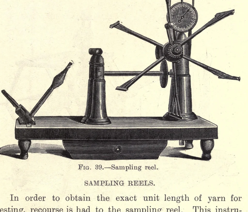 An illustration from The technical testing of yarns and textile fabrics, 1920, leaf 91