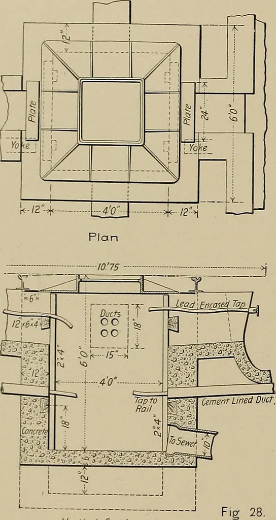 An illustration from The technic of mechanical drafting a practical guide to neat, correct, and legible drawing, 1904, leaf 21