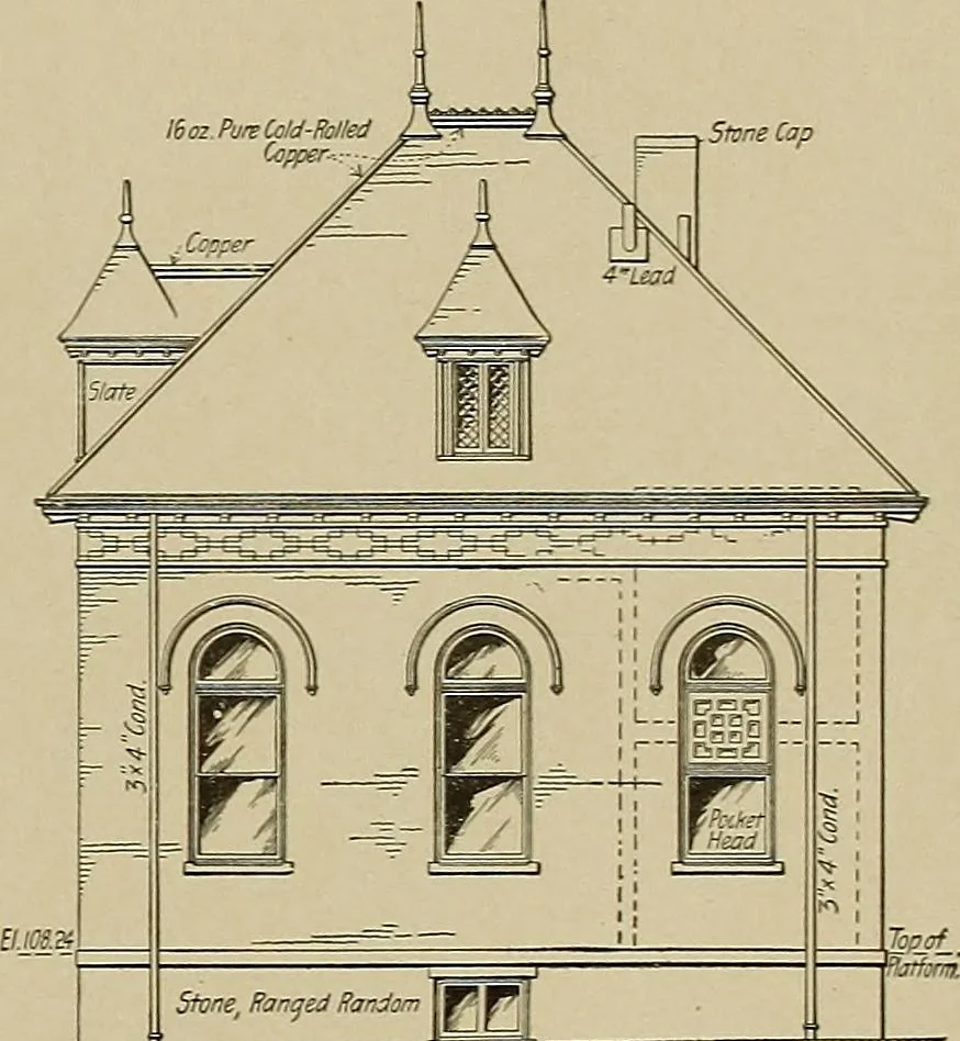 An illustration from The technic of mechanical drafting a practical guide to neat, correct, and legible drawing, 1904, leaf 66