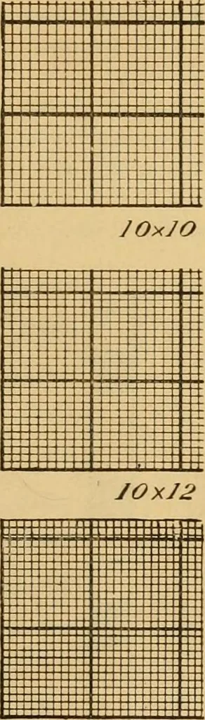 An illustration from Technology of textile design. Being a practical treatise on the construction and application of weaves for all textile fabrics, with minute reference to the latest inventions for weaving, 1888, leaf 18