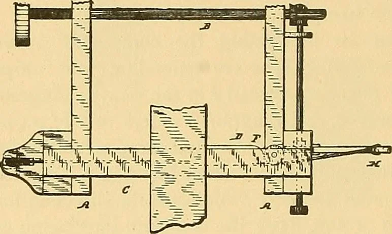An illustration from Technology of textile design. Being a practical treatise on the construction and application of weaves for all textile fabrics, with minute reference to the latest inventions for weaving, 1888, leaf 205
