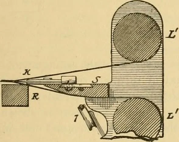 An illustration from Technology of textile design. Being a practical treatise on the construction and application of weaves for all textile fabrics, with minute reference to the latest inventions for weaving, 1888, leaf 210