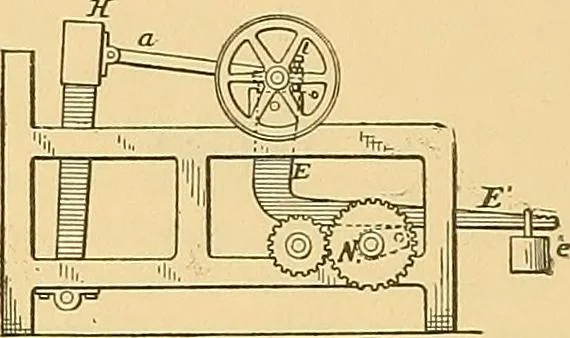 An illustration from Technology of textile design. Being a practical treatise on the construction and application of weaves for all textile fabrics, with minute reference to the latest inventions for weaving, 1888, leaf 225