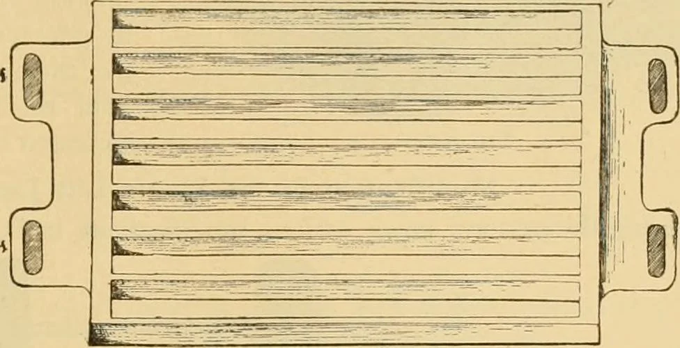 An illustration from Technology of textile design. Being a practical treatise on the construction and application of weaves for all textile fabrics, with minute reference to the latest inventions for weaving, 1888, leaf 258