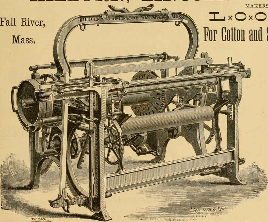An illustration from Technology of textile design. Being a practical treatise on the construction and application of weaves for all textile fabrics, with minute reference to the latest inventions for weaving, 1888, leaf 306