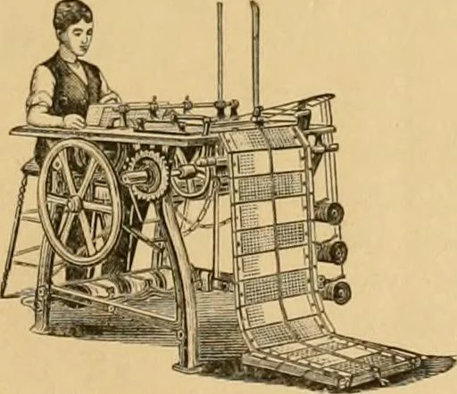 An illustration from Technology of textile design. Being a practical treatise on the construction and application of weaves for all textile fabrics, with minute reference to the latest inventions for weaving, 1888, leaf 4