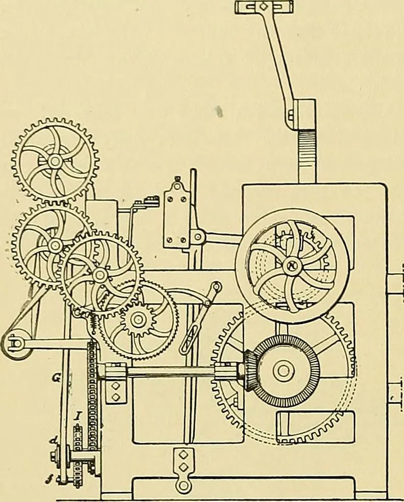 An illustration from Technology of textile design. Being a practical treatise on the construction and application of weaves for all textile fabrics, with minute reference to the latest inventions for weaving, 1888, leaf 209