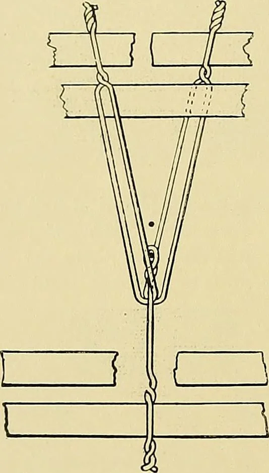 An illustration from Technology of textile design. Being a practical treatise on the construction and application of weaves for all textile fabrics, with minute reference to the latest inventions for weaving, 1888, leaf 251