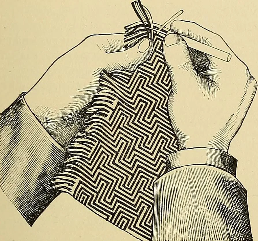 An illustration from Technology of textile design. Being a practical treatise on the construction and application of weaves for all textile fabrics, with minute reference to the latest inventions for weaving, 1888, leaf 270