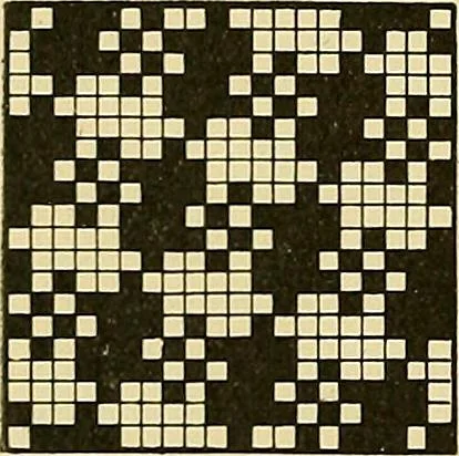 An illustration from Technology of textile design. Being a practical treatise on the construction and application of weaves for all textile fabrics, with minute reference to the latest inventions for weaving, 1888, leaf 285