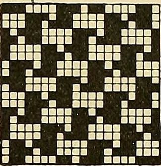 An illustration from Technology of textile design. Being a practical treatise on the construction and application of weaves for all textile fabrics, with minute reference to the latest inventions for weaving, 1888, leaf 286