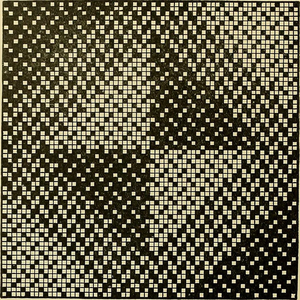 An illustration from Technology of textile design. Being a practical treatise on the construction and application of weaves for all textile fabrics, with minute reference to the latest inventions for weaving, 1888, leaf 291