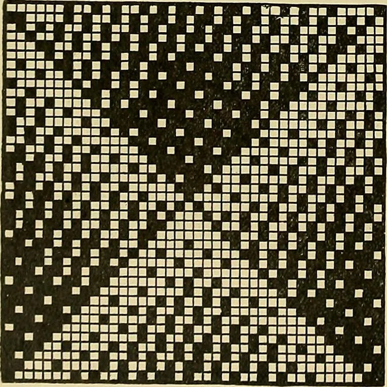 An illustration from Technology of textile design. Being a practical treatise on the construction and application of weaves for all textile fabrics, with minute reference to the latest inventions for weaving, 1888, leaf 291
