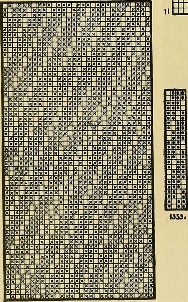 An illustration from Technology of textile design. Being a practical treatise on the construction and application of weaves for all textile fabrics, with minute reference to the latest inventions for weaving, 1888, leaf 309