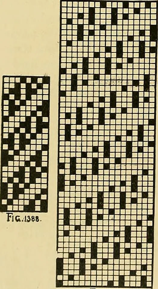 An illustration from Technology of textile design. Being a practical treatise on the construction and application of weaves for all textile fabrics, with minute reference to the latest inventions for weaving, 1888, leaf 319