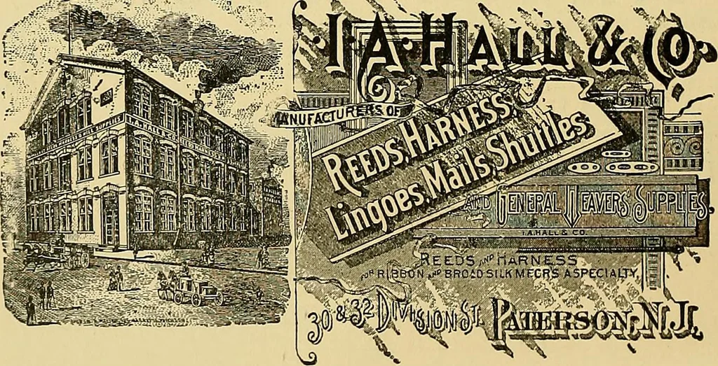 An illustration from Technology of textile design. Being a practical treatise on the construction and application of weaves for all textile fabrics, with minute reference to the latest inventions for weaving, 1888, leaf 337