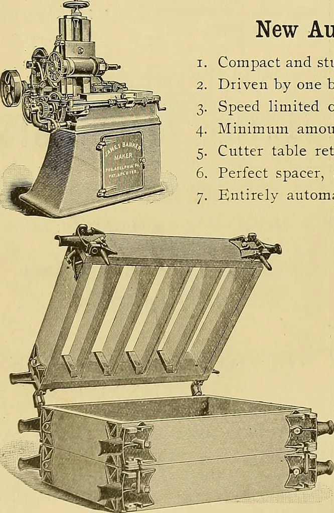 An illustration from Technology of textile design. Being a practical treatise on the construction and application of weaves for all textile fabrics, with minute reference to the latest inventions for weaving, 1888, leaf 339