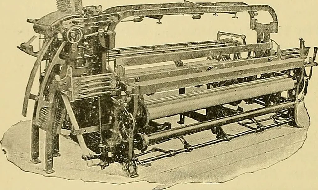 An illustration from Technology of textile design. Being a practical treatise on the construction and application of weaves for all textile fabrics, with minute reference to the latest inventions for weaving, 1888, leaf 9